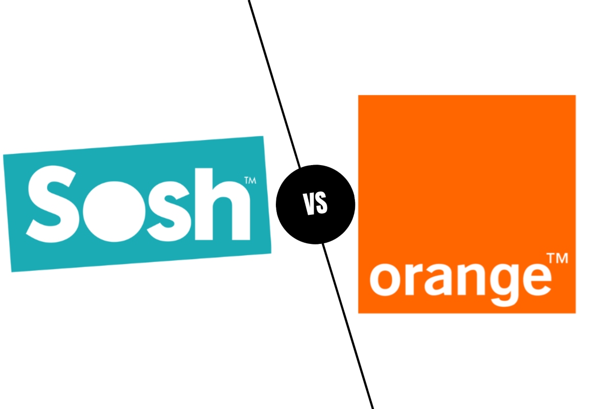 Logos Sosh VS Orange, pour comparer leurs Box sans TV